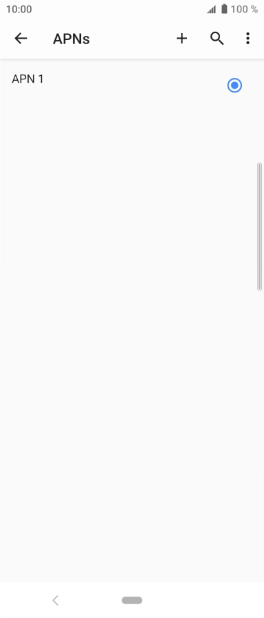 Press the new data connection icon.