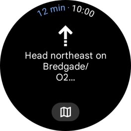 Follow the instructions on the screen to navigate to the selected destination.