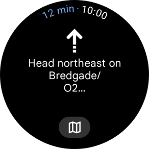 Follow the instructions on the screen to navigate to the selected destination.