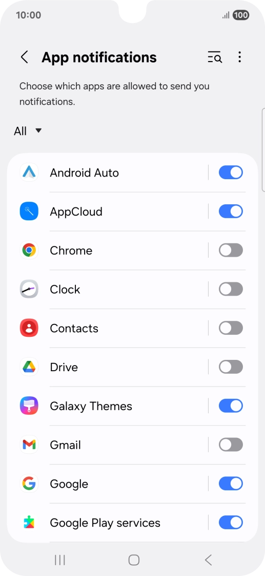 Press the drop down list.