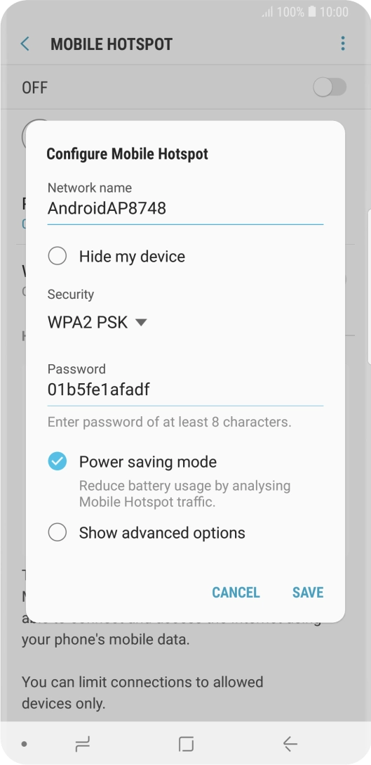 Press the field below 
