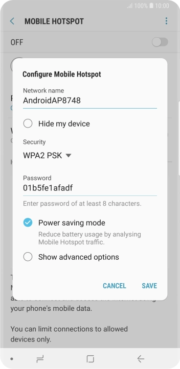 Press the field below 