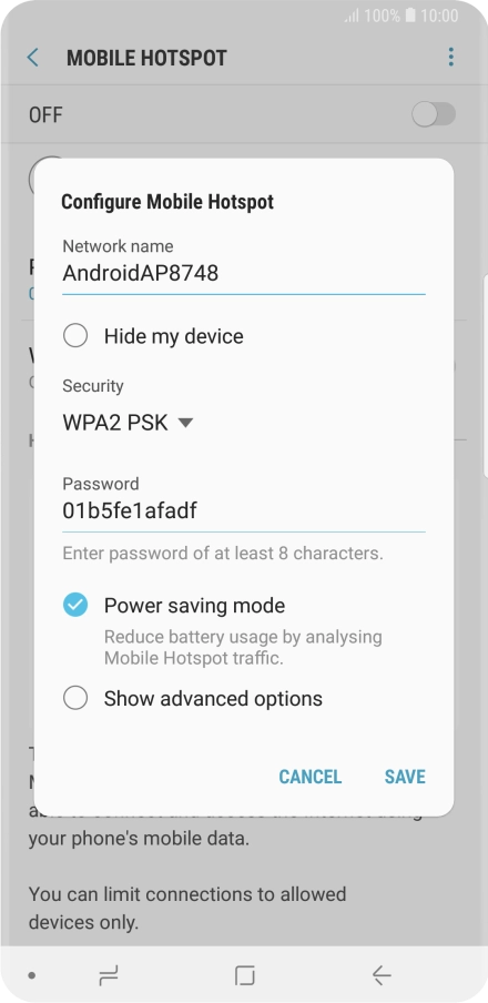 Press the field below 