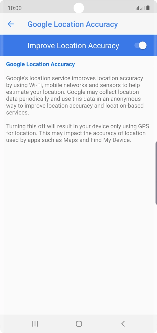 If you press the indicator next to 