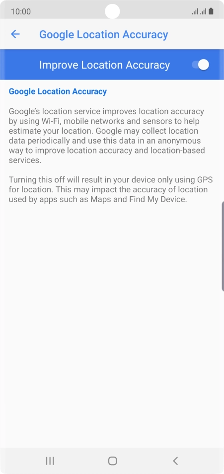 If you press the indicator next to 