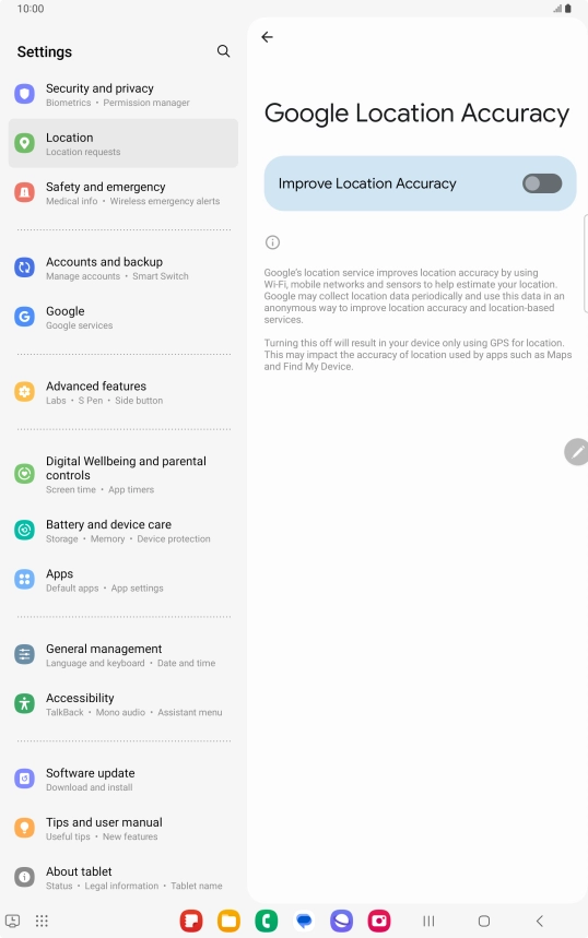 If you press the indicator next to 