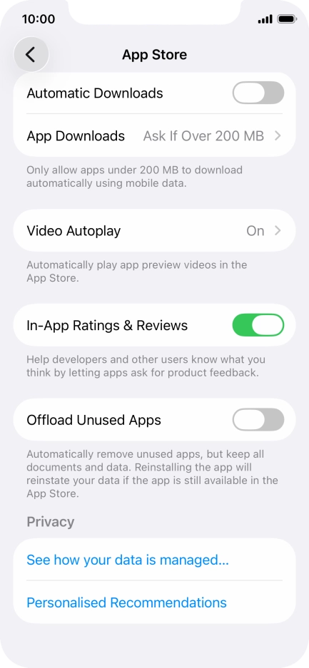 Press the indicator next to 