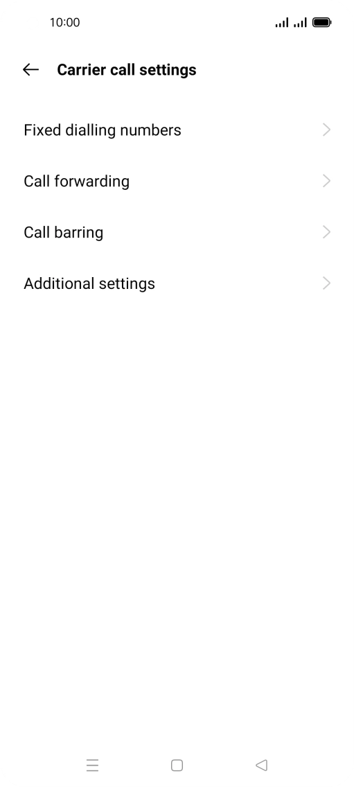 Press Call forwarding.