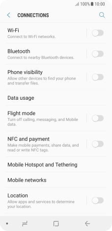 Press Mobile Hotspot and Tethering.