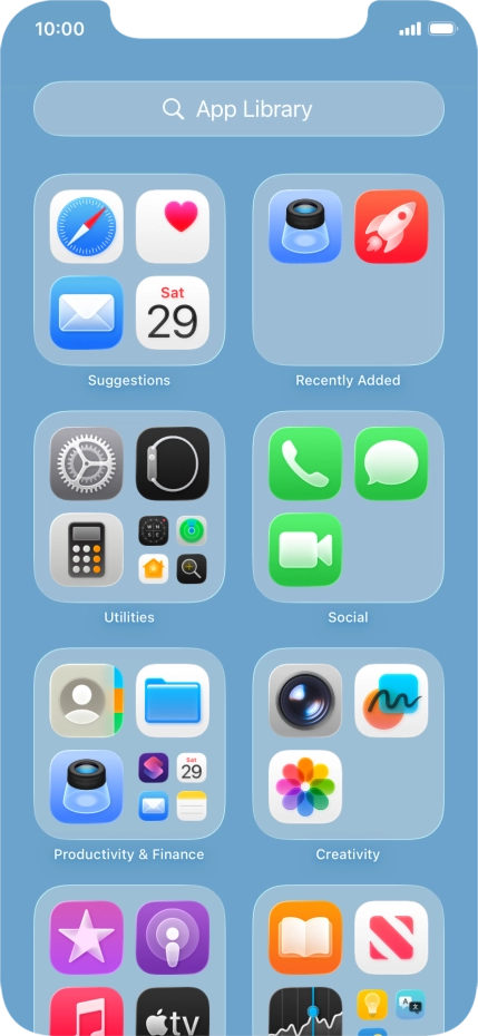 Press the required app.