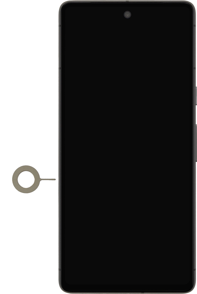 Find the opener for the SIM holder.