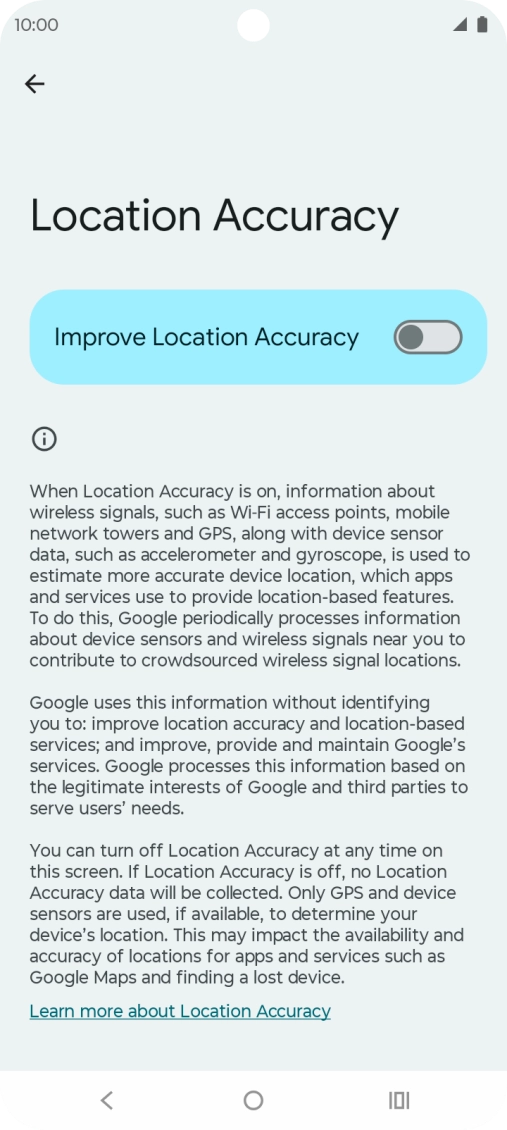 If you press the indicator next to 