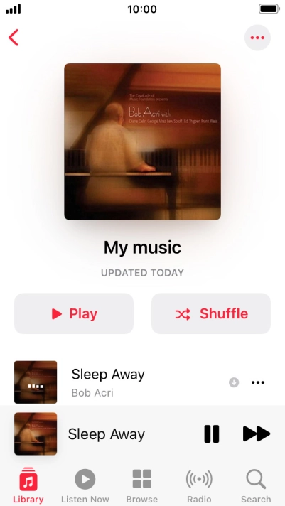 Press the song title.