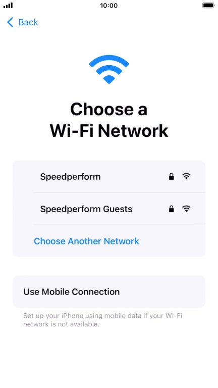 Press the required Wi-Fi network.