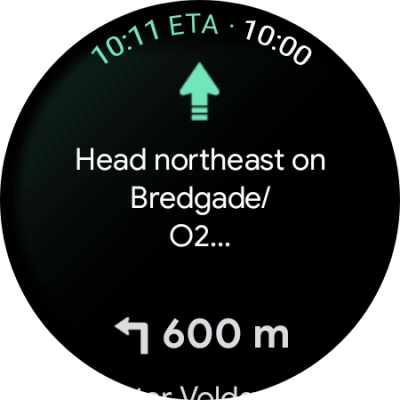 Follow the instructions on the screen to navigate to the selected destination.