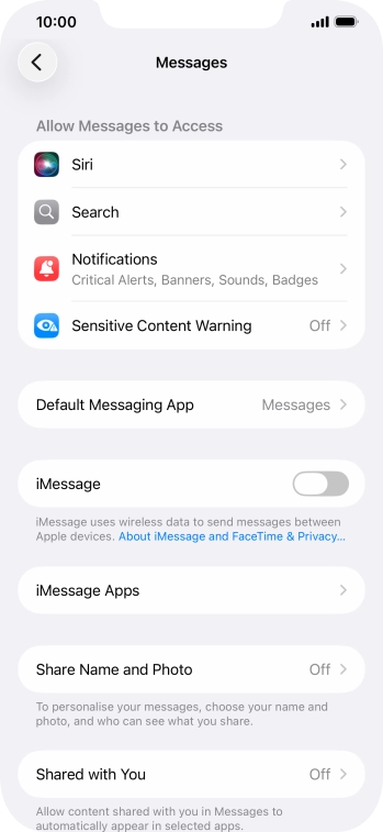 Press the indicator next to 