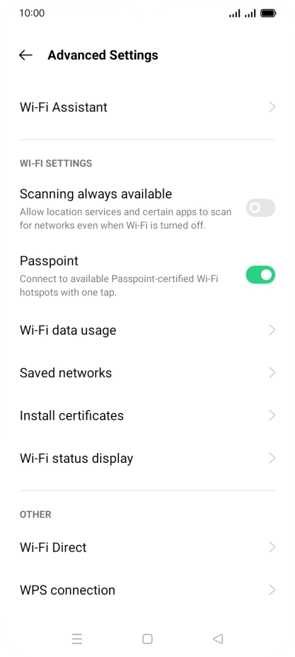 Press Wi-Fi Assistant.