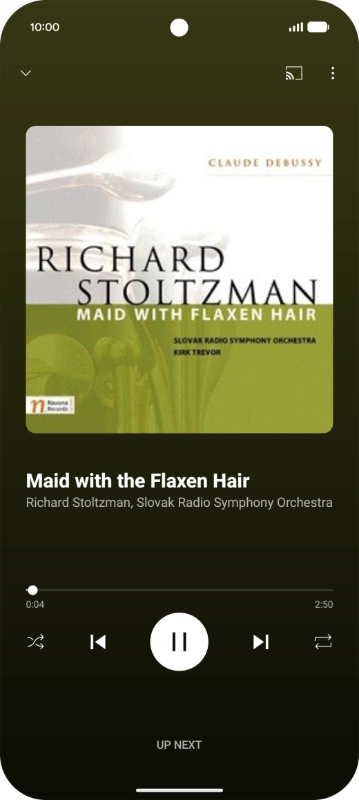 Press arrow right to go to the next audio file.