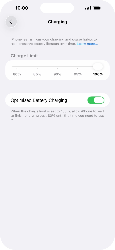 Press the indicator next to 
