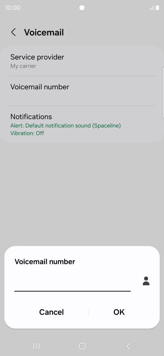 Key in +447953222222 and press OK.