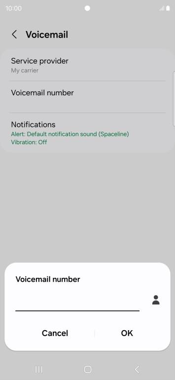 Key in +447953222222 and press OK.