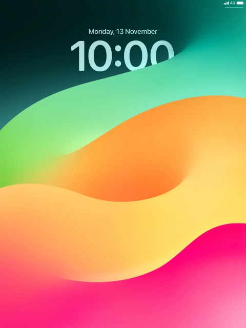 Press and hold anywhere on the lock screen.