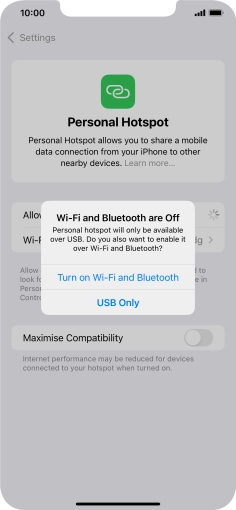 If Wi-Fi is turned off, press Turn on Wi-Fi and Bluetooth.