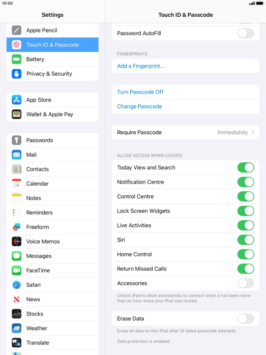 Press the indicator next to 