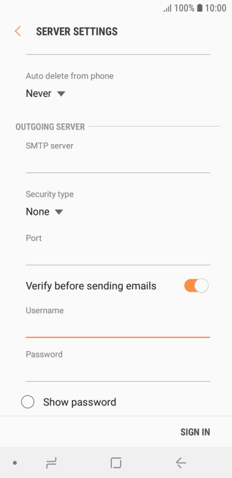Press the field below 