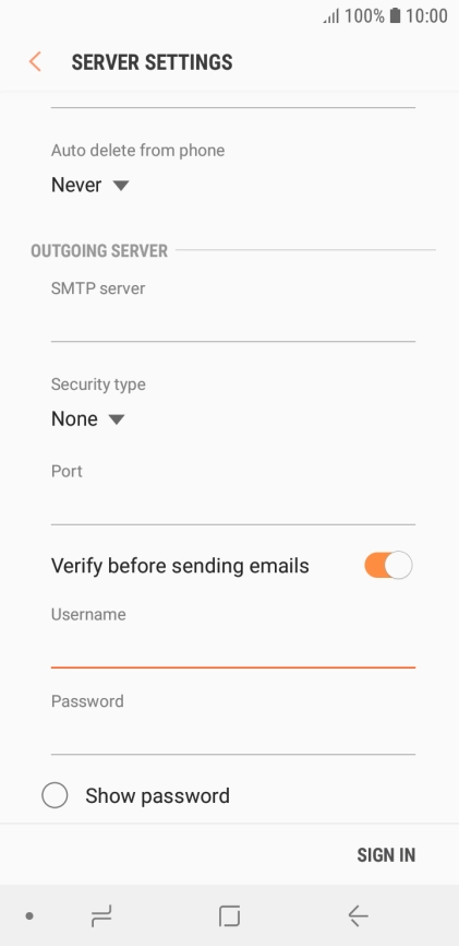 Press the field below 