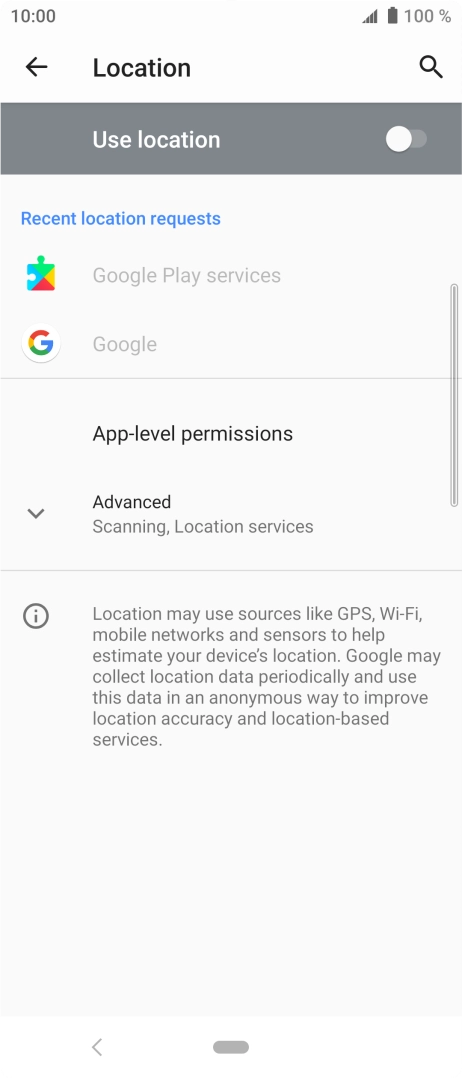 Press the indicator next to 