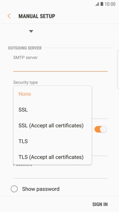 Press None to turn off the function.