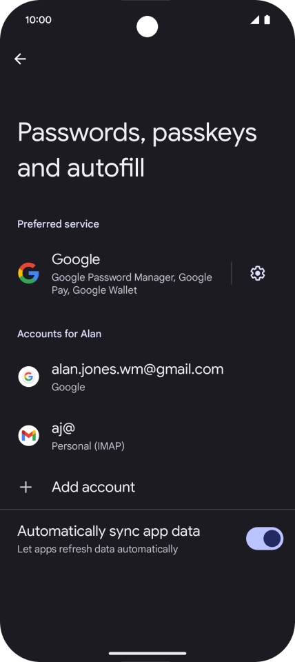 Press the indicator next to 