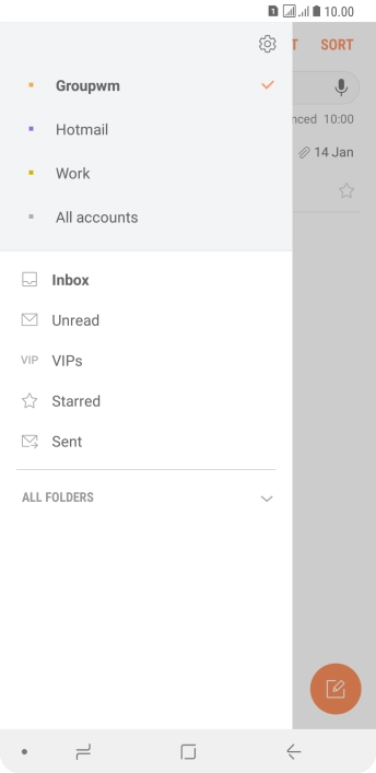 Press the settings icon.