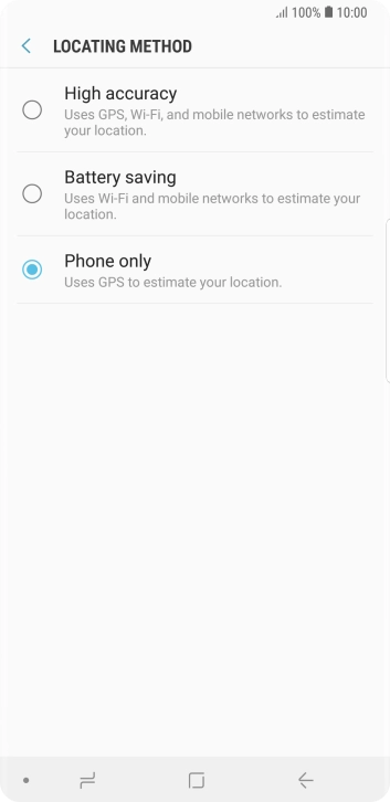 If you select High accuracy, your phone can find your exact position using the GPS satellites, the mobile network and nearby Wi-Fi networks. Satellite-based GPS requires a clear view of the sky.