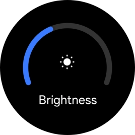 Slide the circle to select the required brightness.