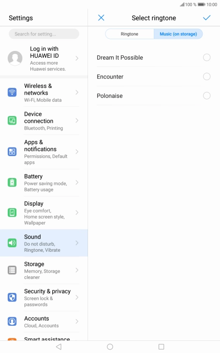 Press the required ring tones to hear them.