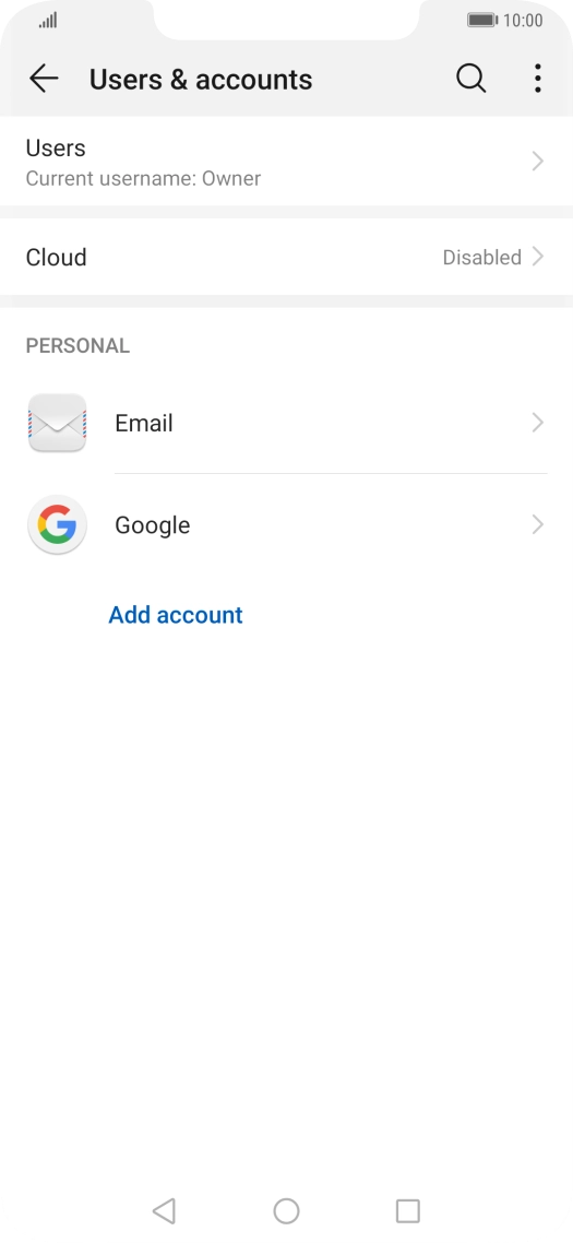 Press the menu icon.