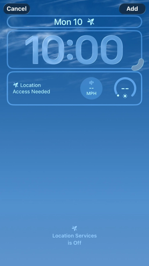To customise the way the lock screen date is displayed, press the date widget and follow the instructions on the screen to find the required widget display mode.