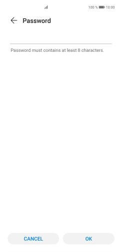Key in the required Wi-Fi hotspot password and press OK.