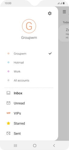 Press the settings icon.