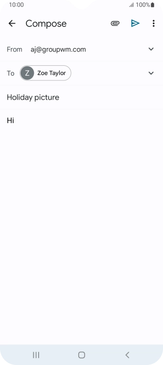 Press the attachment icon.