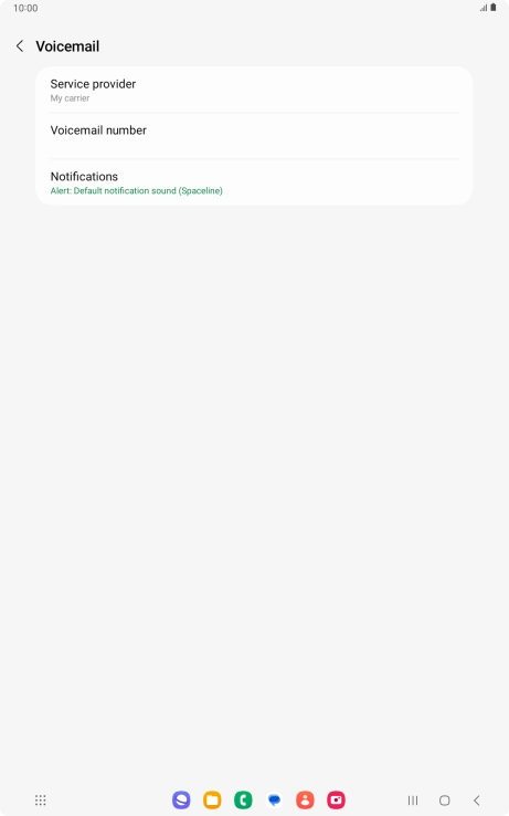 Press Voicemail number.