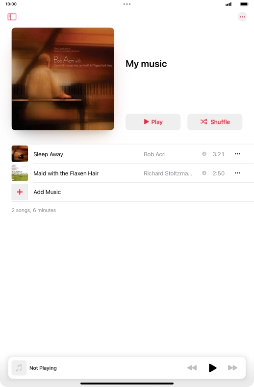 Go to the required category or playlist and press the required audio file.