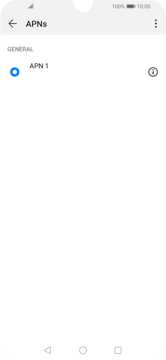 Press the menu icon.