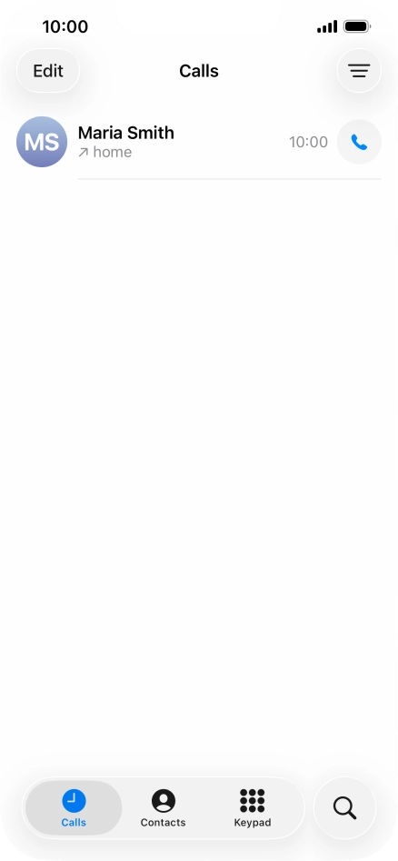 Press the menu icon.