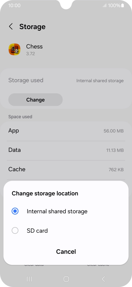 Press the name of the memory card.