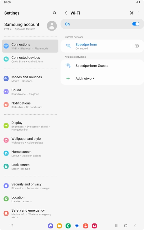 Press the Home key to return to the home screen.