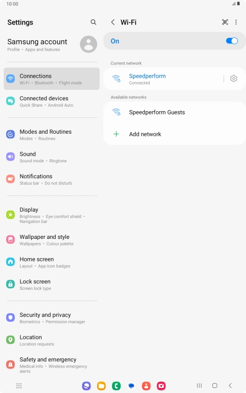 Press the Home key to return to the home screen.