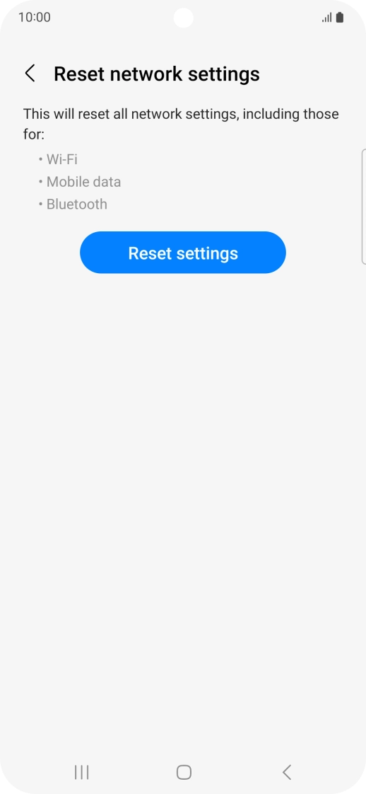 Press Reset settings.